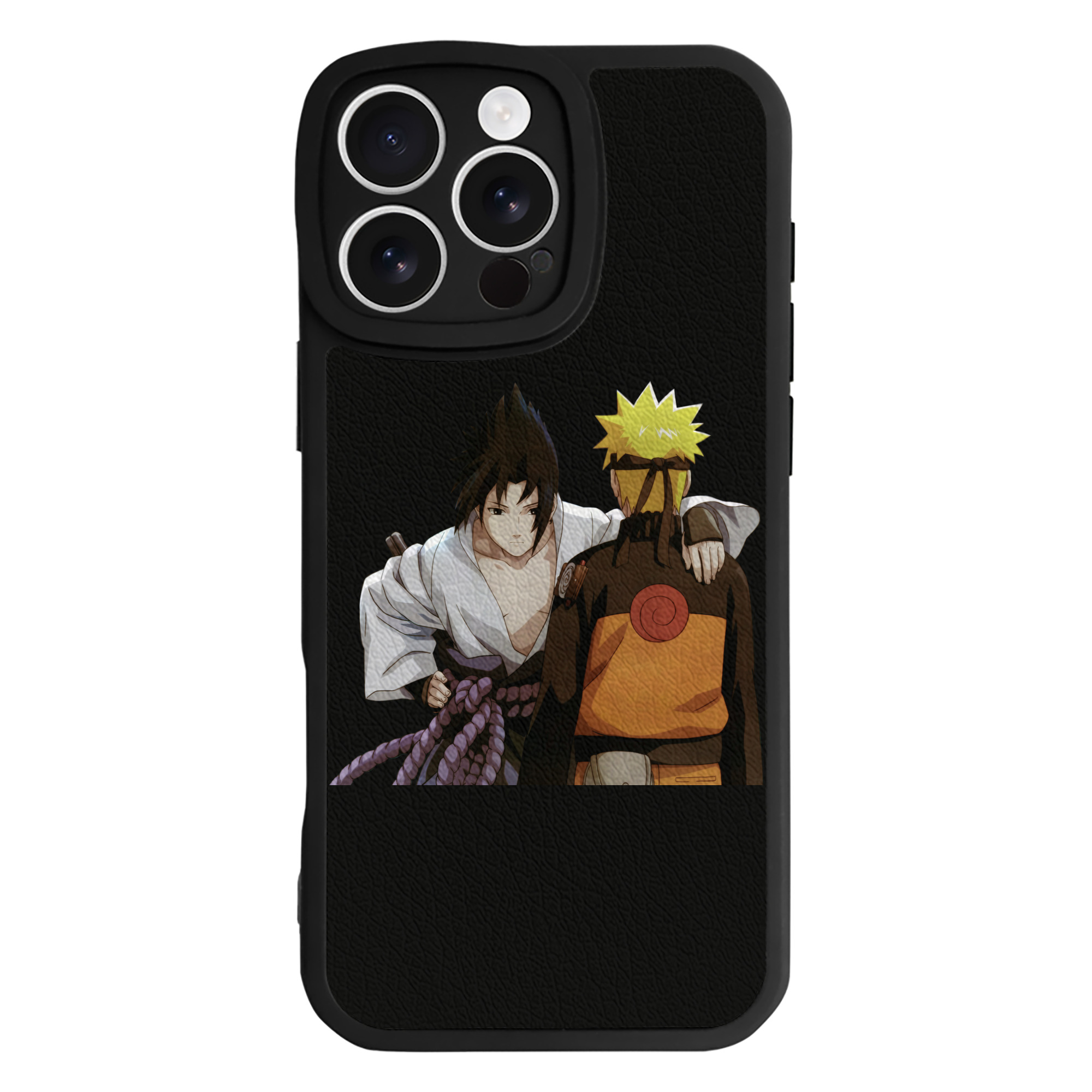 （画像用） NARUTO -ナルト- うちは サスケ Uchiha Sasuke 【iPhone 16シリーズ対応】シリコンスマホケース（レザー調） 材質：シリコン